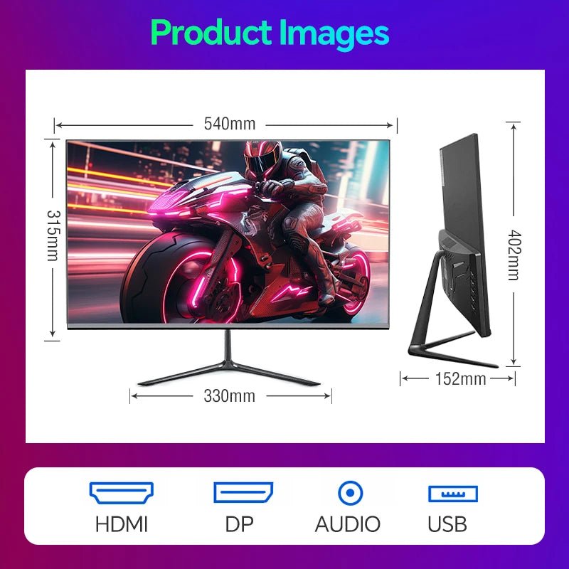 24 Inch PC Gaming Monitor 200Hz IPS LCD Display 1920×1080P FHD Desktop Ultra - Thin Gaming Computer Screen100Hz HDMI - Tech - store