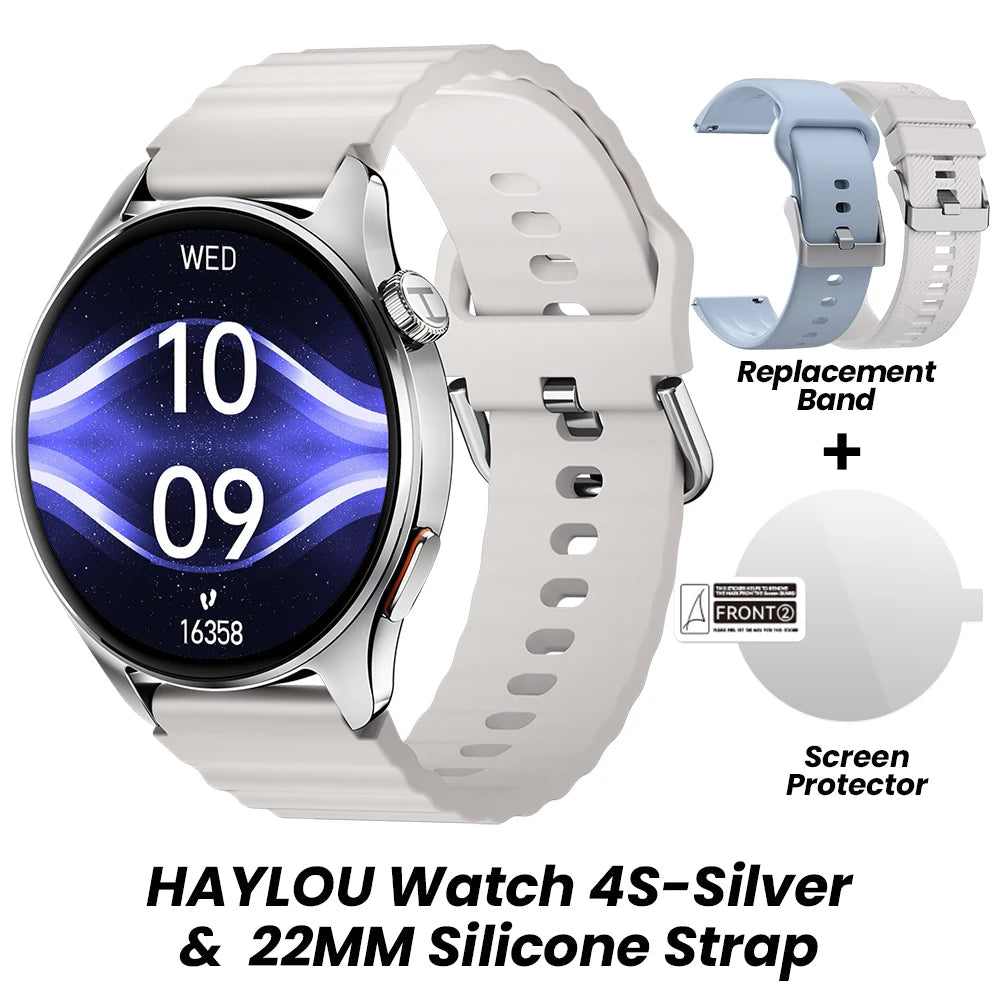 HAYLOU Watch 4S Smartwatch – 1.43" AMOLED, Bluetooth Calling, 120+ Sports Modes, 18-Day Battery, Built-in GPS Tech-store