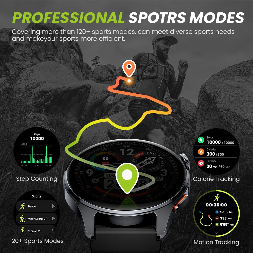 HAYLOU Watch 4S Smartwatch – 1.43" AMOLED, Bluetooth Calling, 120+ Sports Modes, 18-Day Battery, Built-in GPS Tech-store
