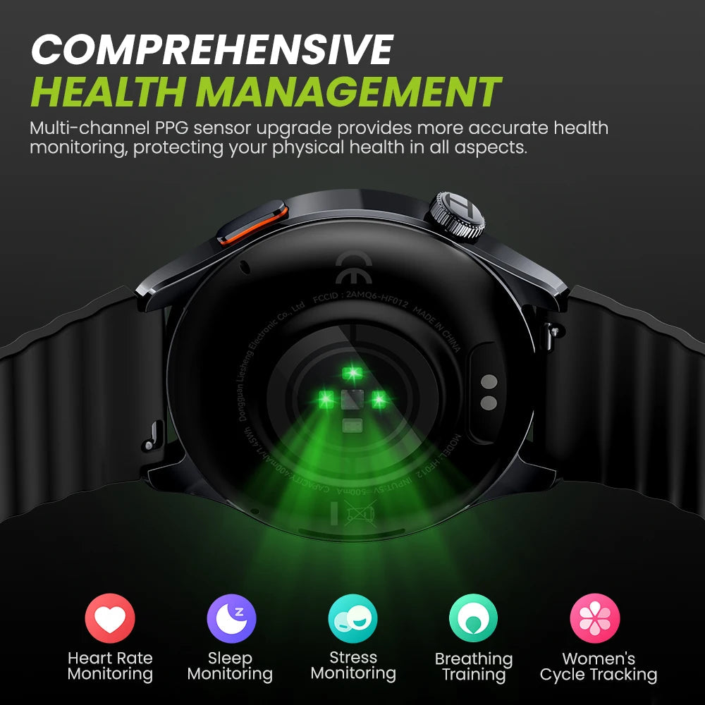 HAYLOU Watch 4S Smartwatch – 1.43" AMOLED, Bluetooth Calling, 120+ Sports Modes, 18-Day Battery, Built-in GPS Tech-store