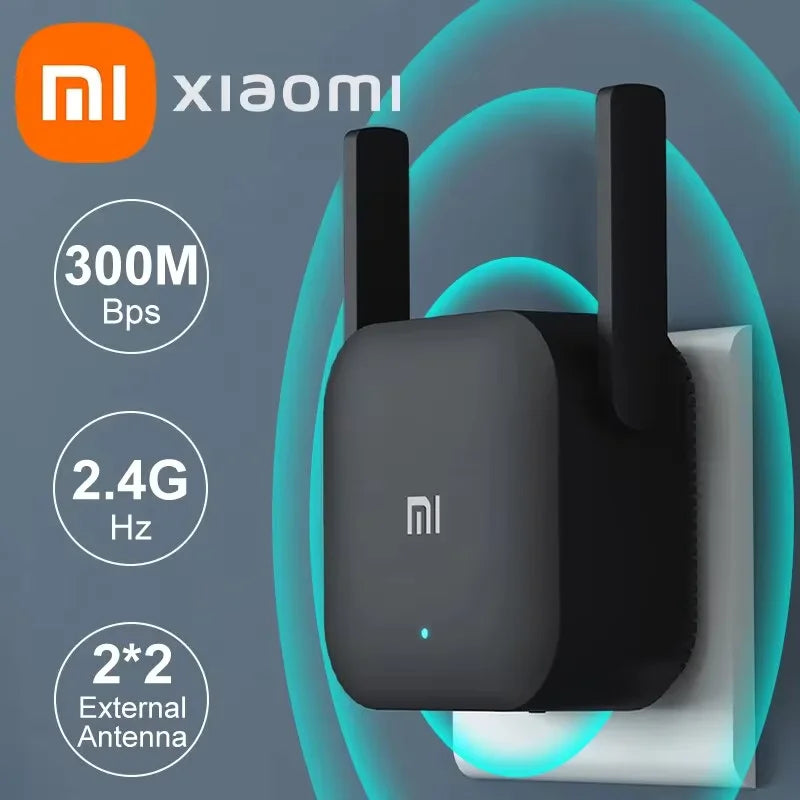 New Original Xiaomi Wifi Amplifier Pro 300M 2.4G Repeater Network Expander Range Extender Roteader Mi Wireless Wi-Fi Router Tech-store