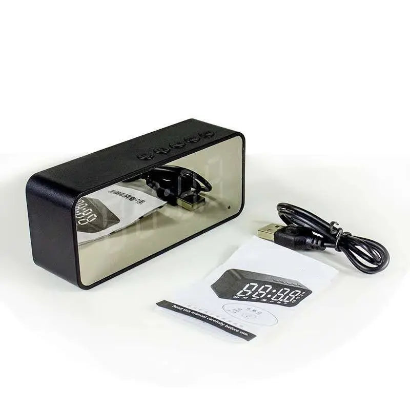 Mini Portable Bluetooth Speaker with Alarm Clock Tech-store