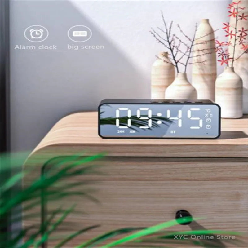Mini Portable Bluetooth Speaker with Alarm Clock Tech-store