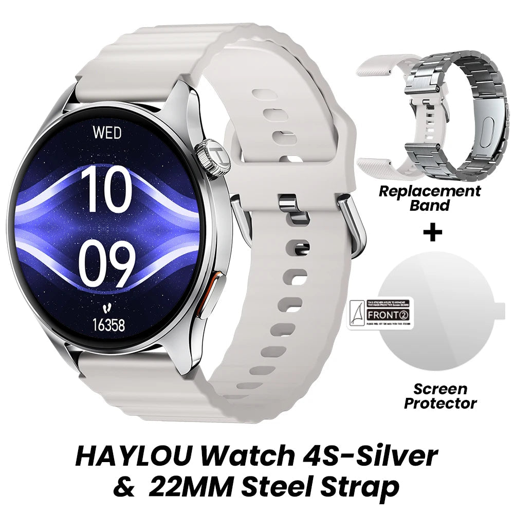 HAYLOU Watch 4S Smartwatch – 1.43" AMOLED, Bluetooth Calling, 120+ Sports Modes, 18-Day Battery, Built-in GPS Tech-store