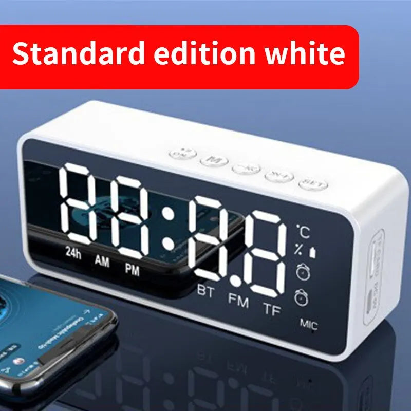 Mini Portable Bluetooth Speaker with Alarm Clock Tech-store