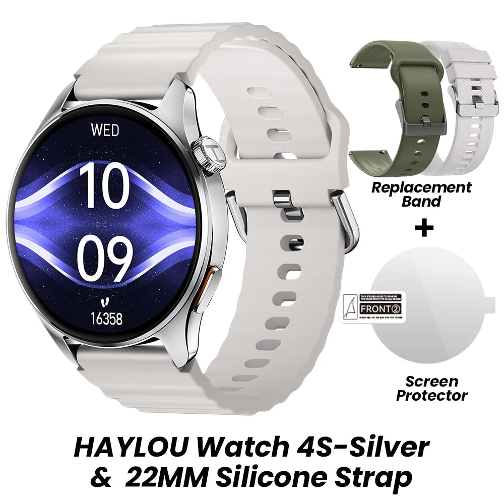 HAYLOU Watch 4S Smartwatch – 1.43" AMOLED, Bluetooth Calling, 120+ Sports Modes, 18-Day Battery, Built-in GPS Tech-store