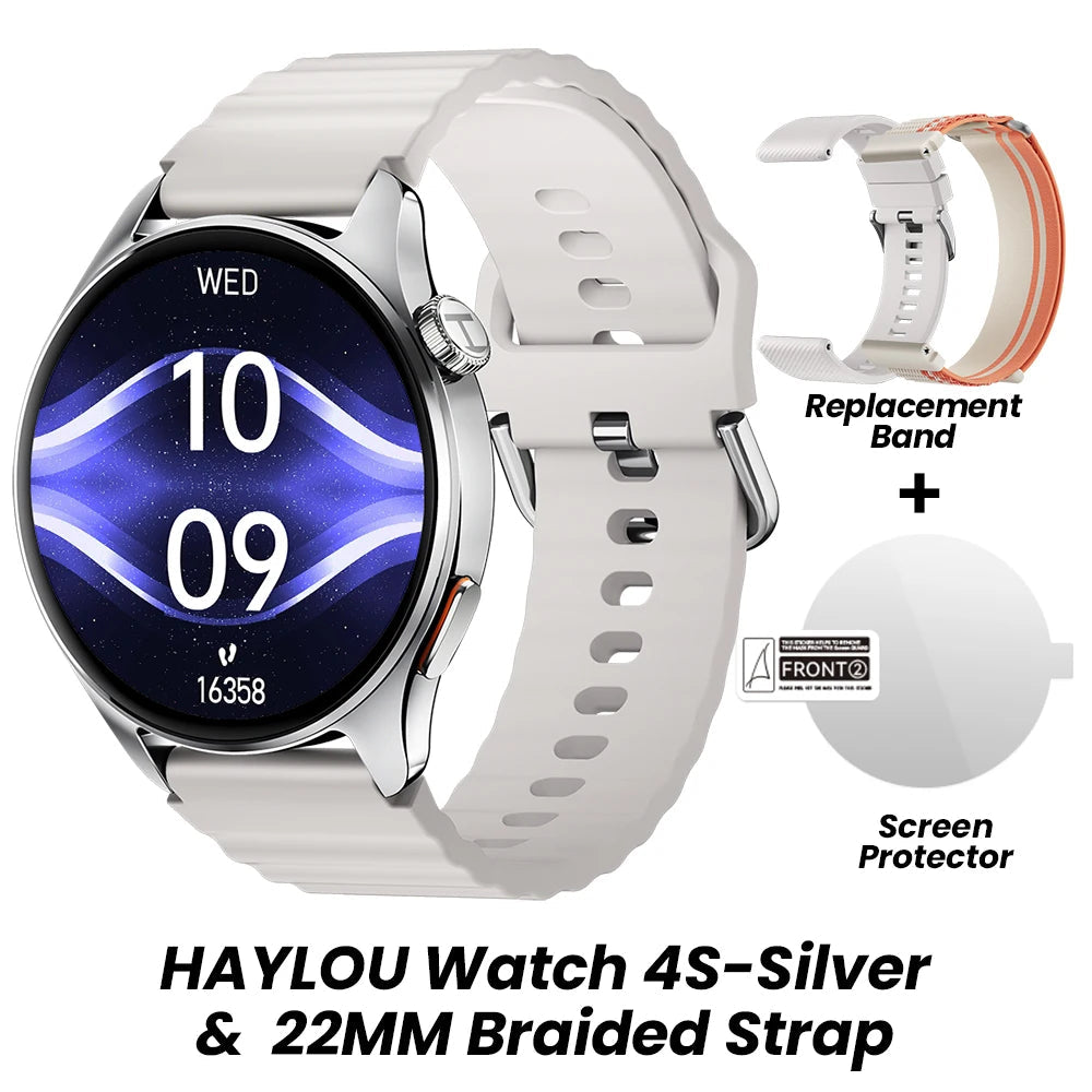 HAYLOU Watch 4S Smartwatch – 1.43" AMOLED, Bluetooth Calling, 120+ Sports Modes, 18-Day Battery, Built-in GPS Tech-store