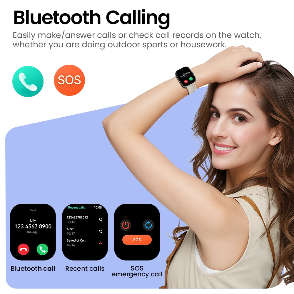 HAYLOU Watch S6 Smartwatch – 2.01" Display, Bluetooth Calling, Heart Rate & SpO2 Monitor, 7-Day Battery Life Tech-store