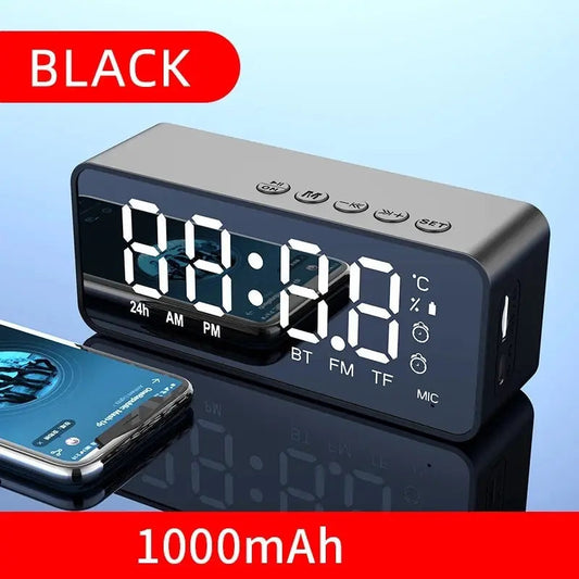 Mini Portable Bluetooth Speaker with Alarm Clock Tech-store