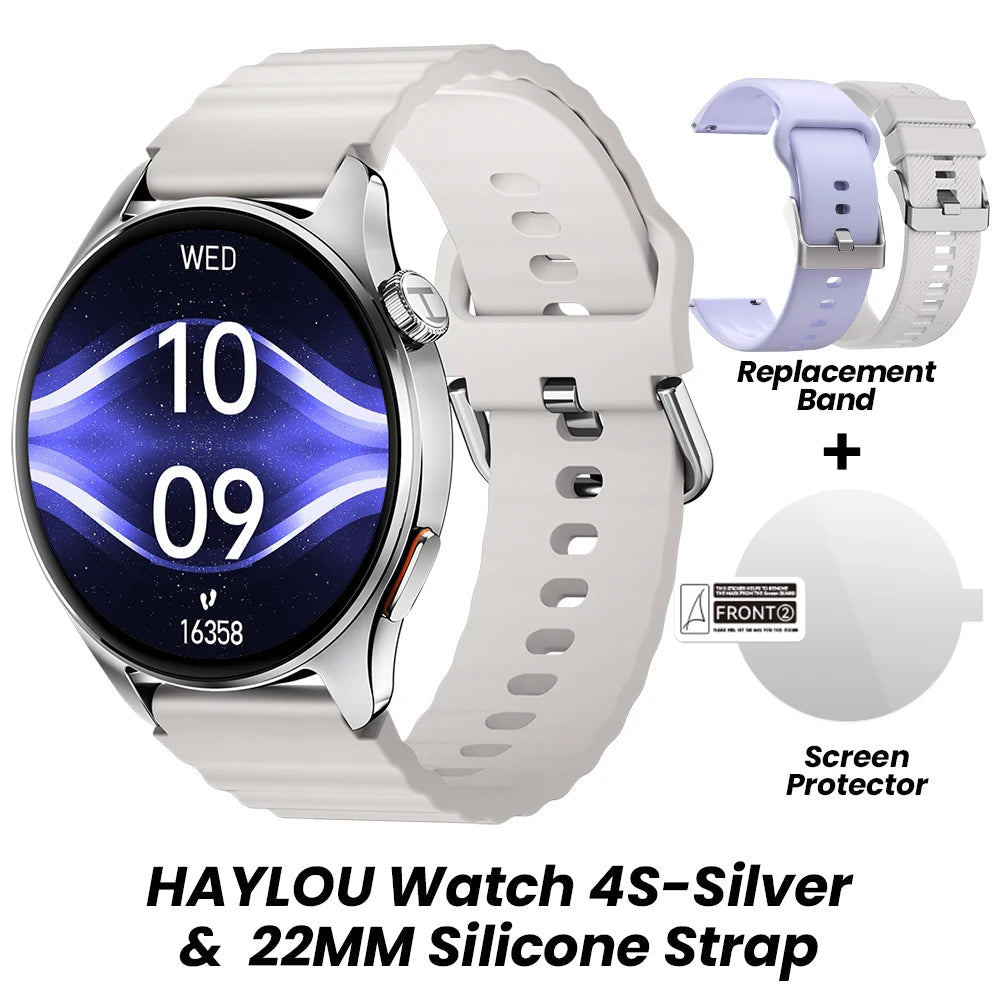 HAYLOU Watch 4S Smartwatch – 1.43" AMOLED, Bluetooth Calling, 120+ Sports Modes, 18-Day Battery, Built-in GPS Tech-store